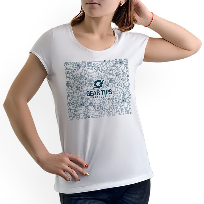 Camisa Feminina - Equipamentos de Bike - Branca