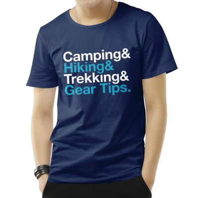 Camiseta Masculina Camping, Hiking, Trekking - Azul