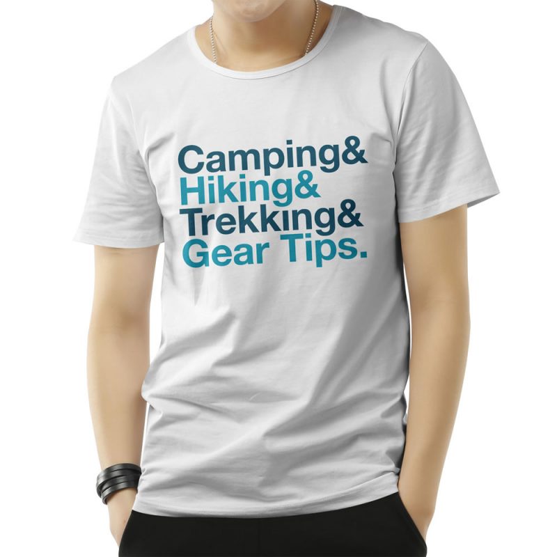 Camiseta Masculina Camping, Hiking, Trekking - Branca